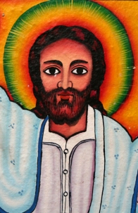 Jesus mural, Tana Lake monatery, Amhara, Ethiopia