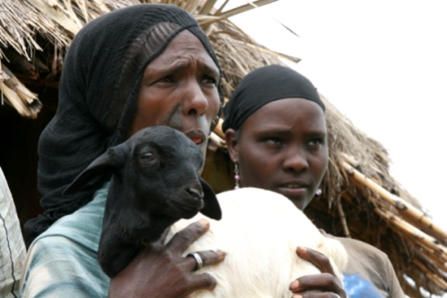 Mrs Maro with her daughter Duri at Melka Oda village, Oromiya, Ethiopia.