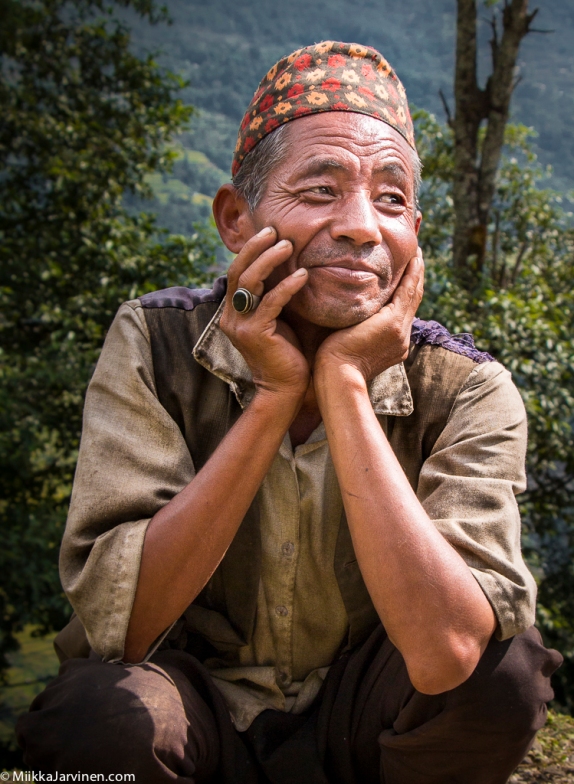 Members of internally displaced community of indigenous Thami tribe in Dolakha district, East-Central Nepal. October 2015.